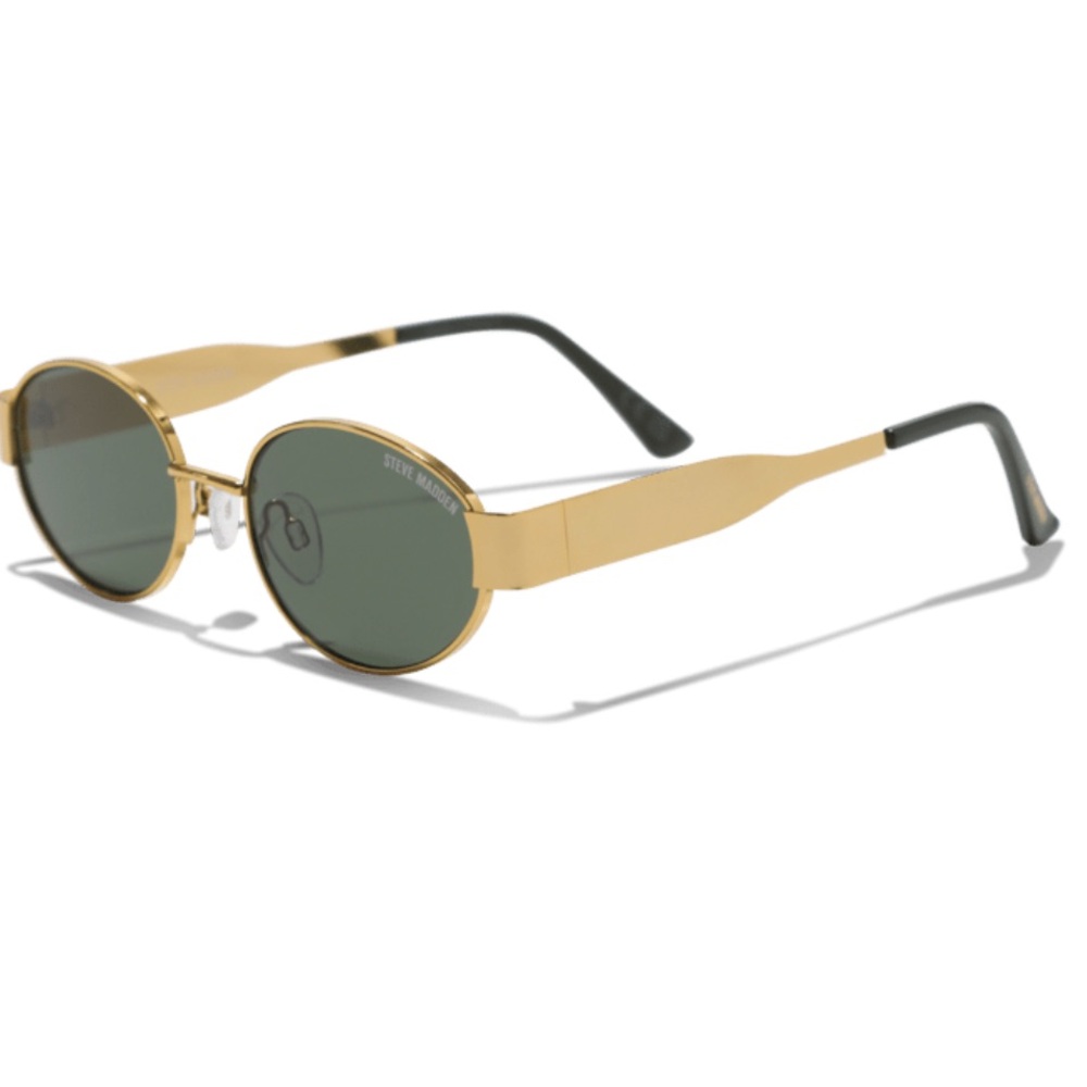 ❗️Steve Madden Mystie Sunglasses Gold & Green Sunglasses NWT $48! 100% UV Protct